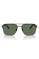 Oliver Peoples Roger Federer 56mm Polarized Pilot Sunglasses in Matte Black Polarized at Nordstrom