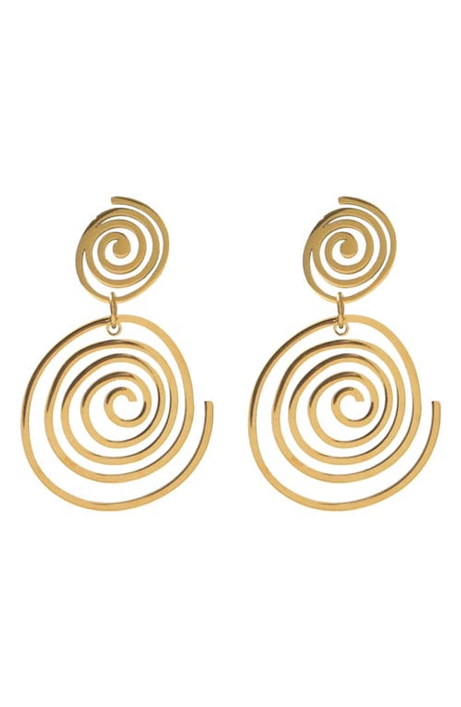 Petit Moments Verona Swirl Drop Earrings in Gold at Nordstrom