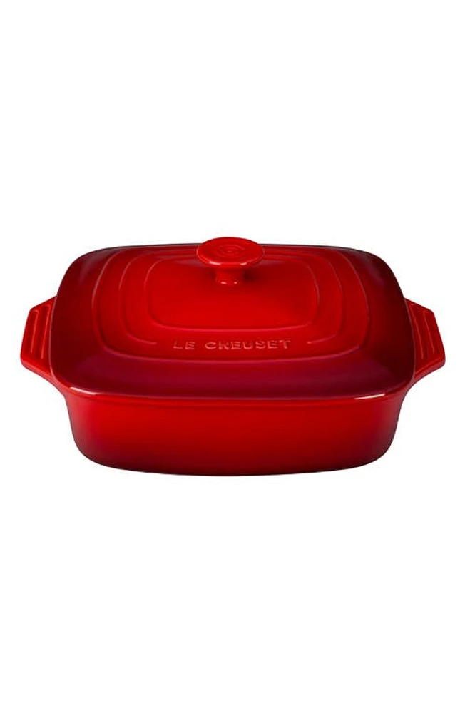 Le Creuset 2 3/4 Quart Covered Square Stoneware Casserole in Cherry at Nordstrom