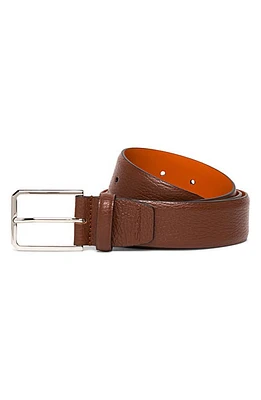 Santoni Leather Belt Light Brown at Nordstrom,