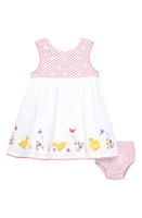 JOJO MAMAN BEBE Duck Embroidered Dress White at Nordstrom,