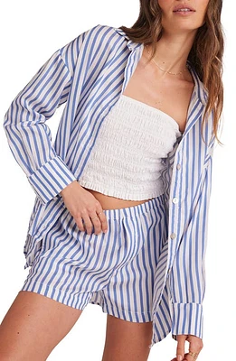 Bella Dahl Stripe Button-Up Shirt Bahia Breeze at Nordstrom,