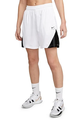 Nike Dri-FIT ISoFly Basketball Shorts in White/Black/Black at Nordstrom, Size Large