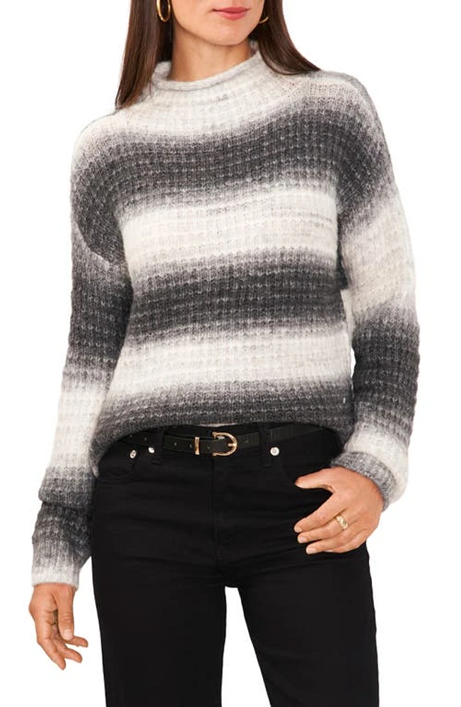 Vince Camuto Ombré Stripe Sweater in Rich Black at Nordstrom, Size Xx-Large