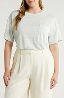 Nordstrom Boxy Linen Pocket T-Shirt at Nordstrom,