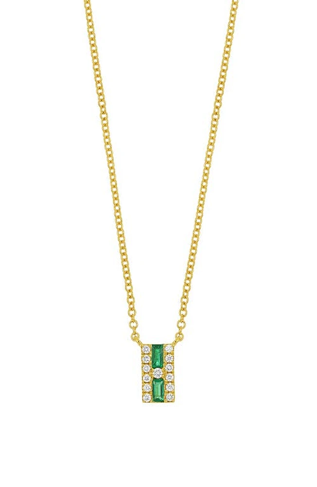 Bony Levy El Mar Emerald & Diamond Pendant Necklace in 18K Yellow Gold at Nordstrom