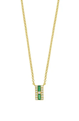 Bony Levy El Mar Emerald & Diamond Pendant Necklace in 18K Yellow Gold at Nordstrom