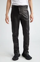 Martine Rose Gender Inclusive Paneled Leather Pants Black at Nordstrom,