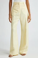 Jacquemus Sauge High Waist Flare Pants Pale Yellow at Nordstrom, Us