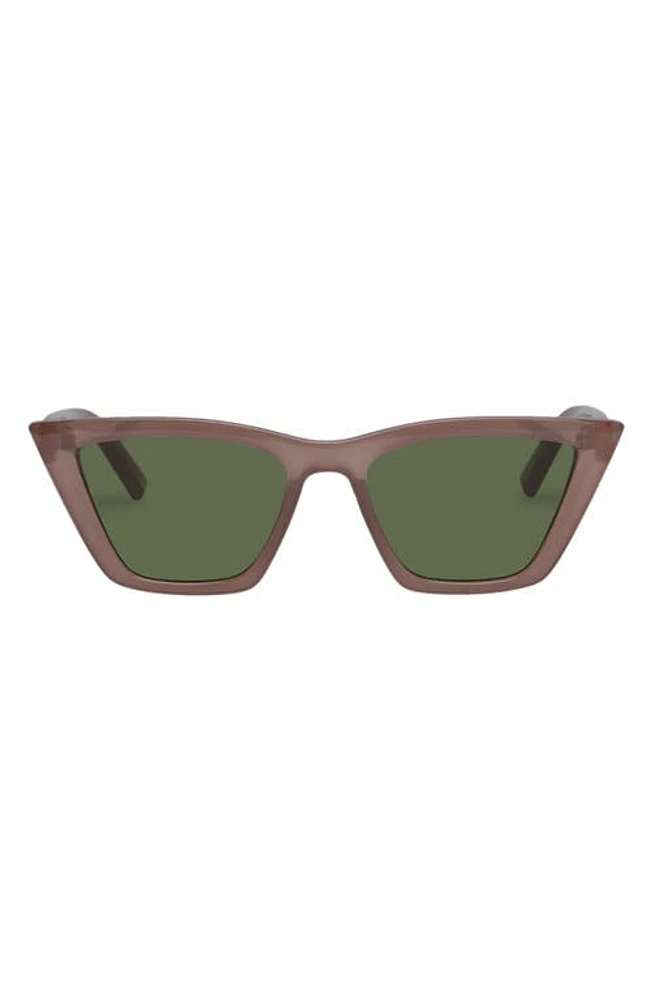 Le Specs Velodrome Cat Eye Sunglasses in Parchment /Moss Mono at Nordstrom