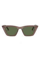 Le Specs Velodrome Cat Eye Sunglasses in Parchment /Moss Mono at Nordstrom