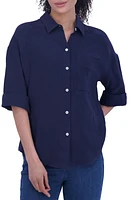 Foxcroft Joanna Cotton Gauze Button-Up Shirt at Nordstrom