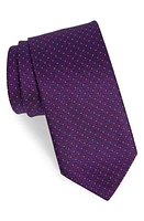 Canali Neat Silk Tie in Red at Nordstrom