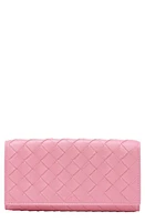 Bottega Veneta Large Intrecciato Flap Wallet in Ribbon/Gold at Nordstrom