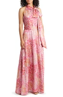 Sachin & Babi Kayla Halter Gown Pastel Hydrangea at Nordstrom,