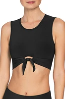 Robin Piccone Ava Longline Knot Front Bikini Top at Nordstrom,