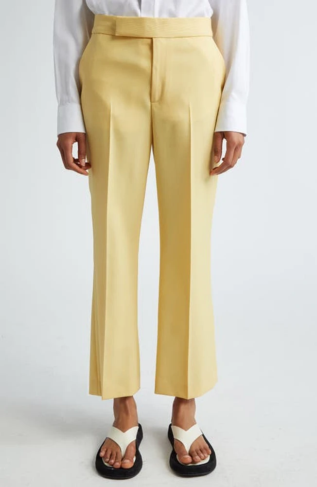 PARTOW Farah Flare Wool Trousers Custard at Nordstrom,