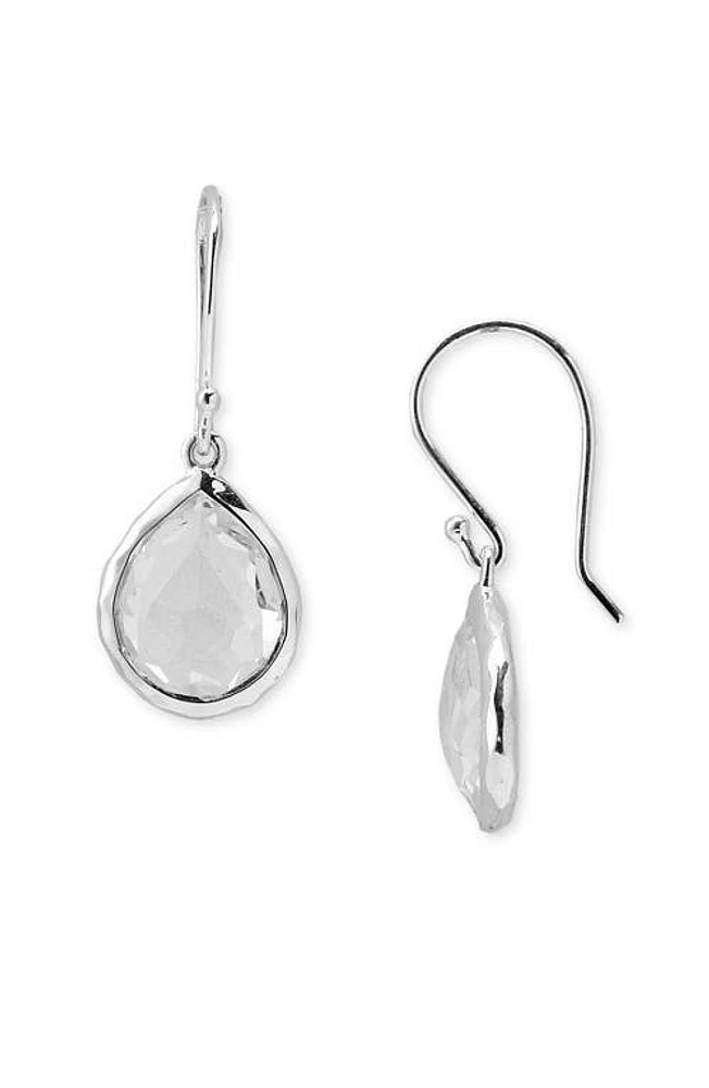 Ippolita Rock Candy Teeny Teardrop Earrings in Silver /Clear Quartz at Nordstrom