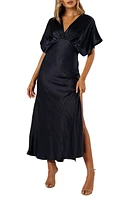 Petal & Pup Ricki Dolman Sleeve Satin Dress Midnight Indigo at Nordstrom,