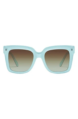 Quay Australia Icy 47mm Gradient Square Sunglasses in Pastel Mint /Brown Mint at Nordstrom