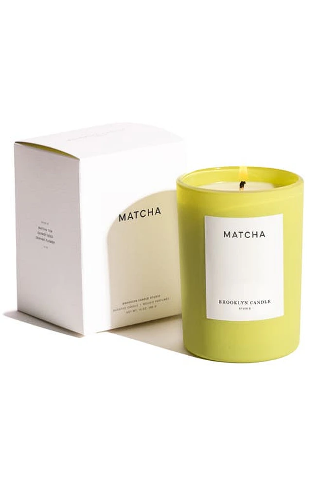 BROOKLYN CANDLE STUDIO Matcha Candle in Bright Green at Nordstrom