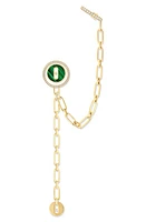 Messika Lucky Move Malachite Chain Linked Stud & Cuff Single Earring in Yellow Gold at Nordstrom