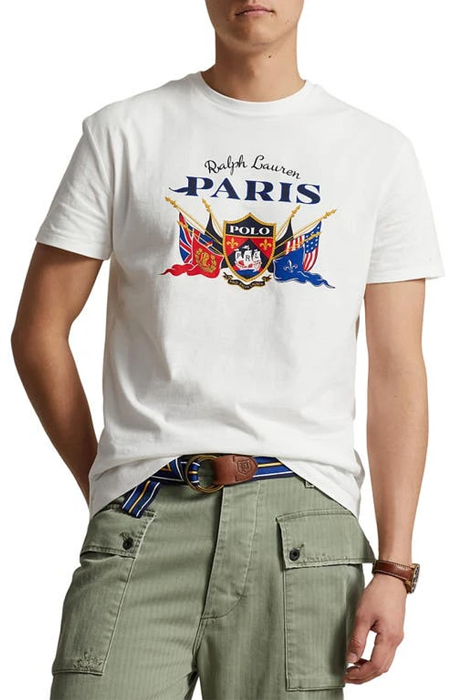 Polo Ralph Lauren Graphic T-Shirt in Classic Oxford White at Nordstrom, Size Xx-Large