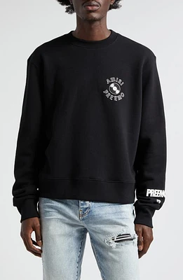 AMIRI x Premier Records Cotton Graphic Sweatshirt Black at Nordstrom,