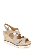 GENTLE SOULS BY KENNETH COLE Elise Espadrille Wedge Sandal Mushroom Metallic Leather at Nordstrom,