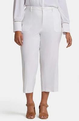 NYDJ Utility Wide Leg Capri Linen Blend Pants at Nordstrom,