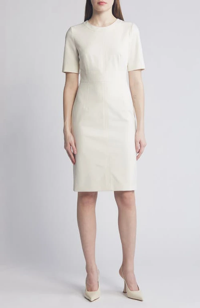 BOSS Dirula Sheath Dress Soft Cream at Nordstrom,