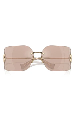 Miu Miu 80mm Oversize Irregular Sunglasses in Pale Gold at Nordstrom