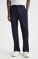 Homme Plissé Issey Miyake Box Pleated Tapered Pants Navy at Nordstrom,