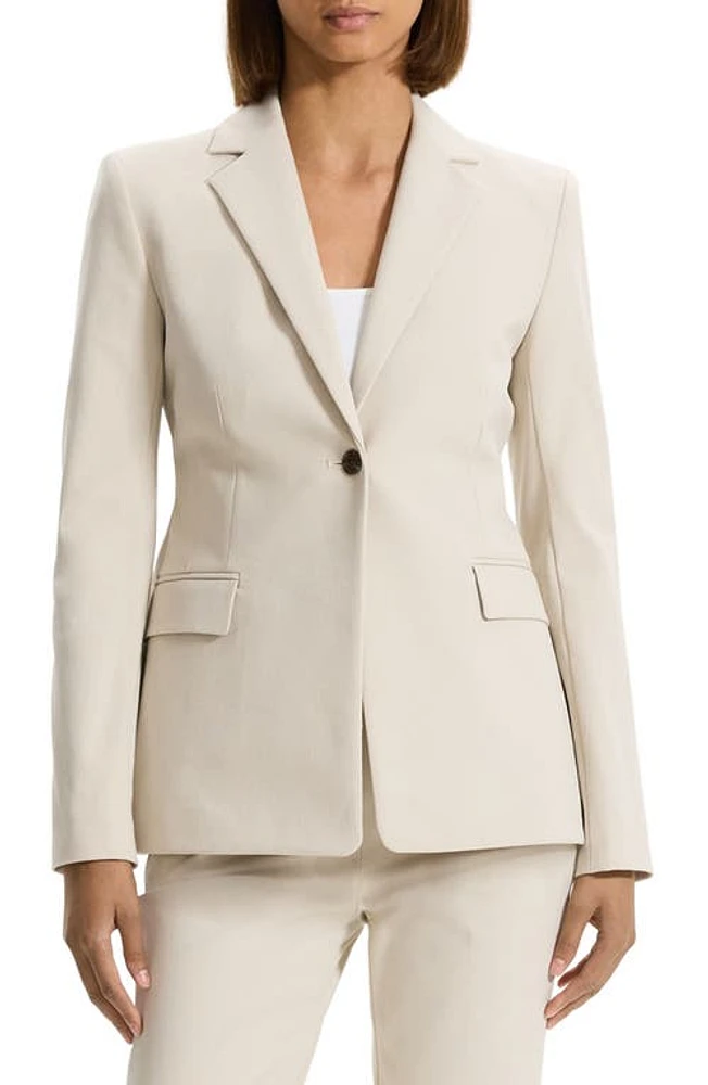 Theory Bistre Sculpt One-Button Blazer New Sand at Nordstrom,