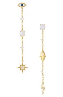 Ettika Celestial Chain Dangle Drop Earrings in Gold at Nordstrom