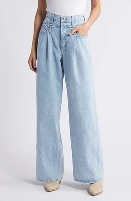 SLVRLAKE Re-Work Eva Taylor Wide Leg Jeans Clear Skies at Nordstrom,