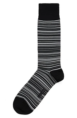 Cole Haan Multistripe Crew Socks in Black/grey at Nordstrom