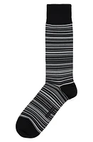 Cole Haan Multistripe Crew Socks in Black/grey at Nordstrom