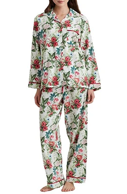 Papinelle Clara Floral Pajamas in Winter White at Nordstrom, Size Small