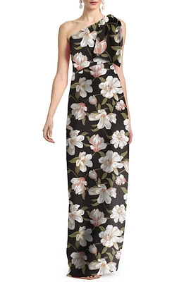 Sachin & Babi Chelsea One-Shoulder Gown Ebony Garden at Nordstrom,