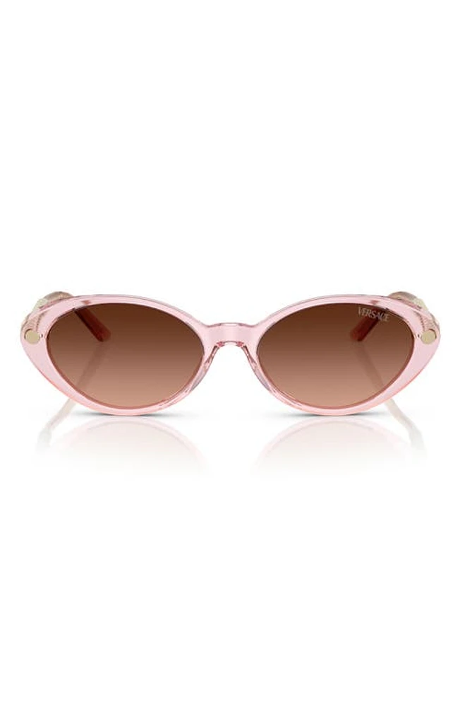 Versace 54mm Gradient Oval Sunglasses in Pink Gradient at Nordstrom