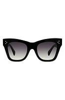 CELINE 50mm Polarized Square Sunglasses in Black/Grey Polar at Nordstrom