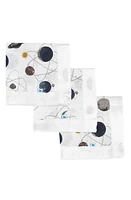 little unicorn 3-Pack Print Cotton Muslin Blankets in Planetary at Nordstrom