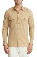 Ralph Lauren Purple Label Asford Button-Up Shirt Classic Tan at Nordstrom,