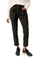 Free People Beacon Crop Skinny Jeans Black Quartz at Nordstrom,