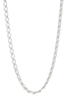 Anzie Rectangle Link Chain Necklace in Silver at Nordstrom, Size 21