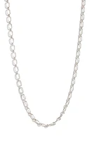 Anzie Rectangle Link Chain Necklace in Silver at Nordstrom, Size 21