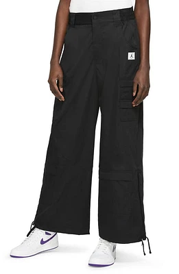 Jordan Chicago Wide Leg Cargo Pants Black at Nordstrom,