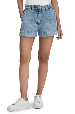 Reiss Olivia High Waist Denim Shorts Light Blue at Nordstrom,