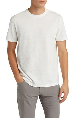 Emporio Armani Basket Weave Jacquard T-Shirt Solid White at Nordstrom,